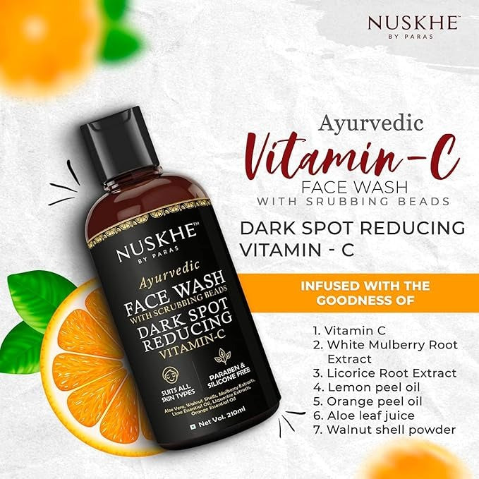 Nuskhe by Paras Dark Spot Reducing Vitamin C Face Wash - 210 ml