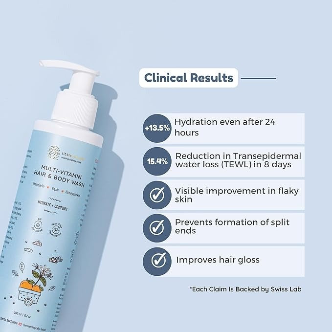 Little Rituals Baby Multi-Vitamin Body & Hair Wash - Tear Free + pH 5.5. - 200 ml