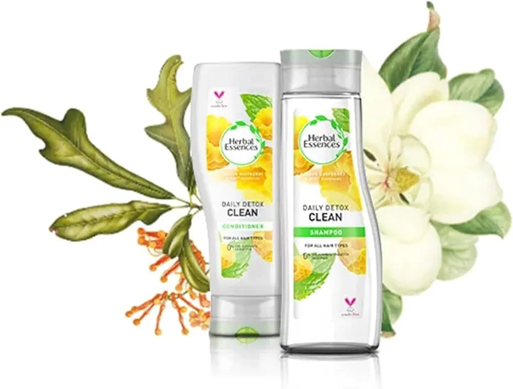 Herbal Essences Daily Detox Clean Shampoo Golden Raspberry & Mint Essences - 400 ml
