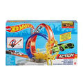 Hot Wheels Energy Track Set with Double Loop Ring of Fire and 1 Vehicle