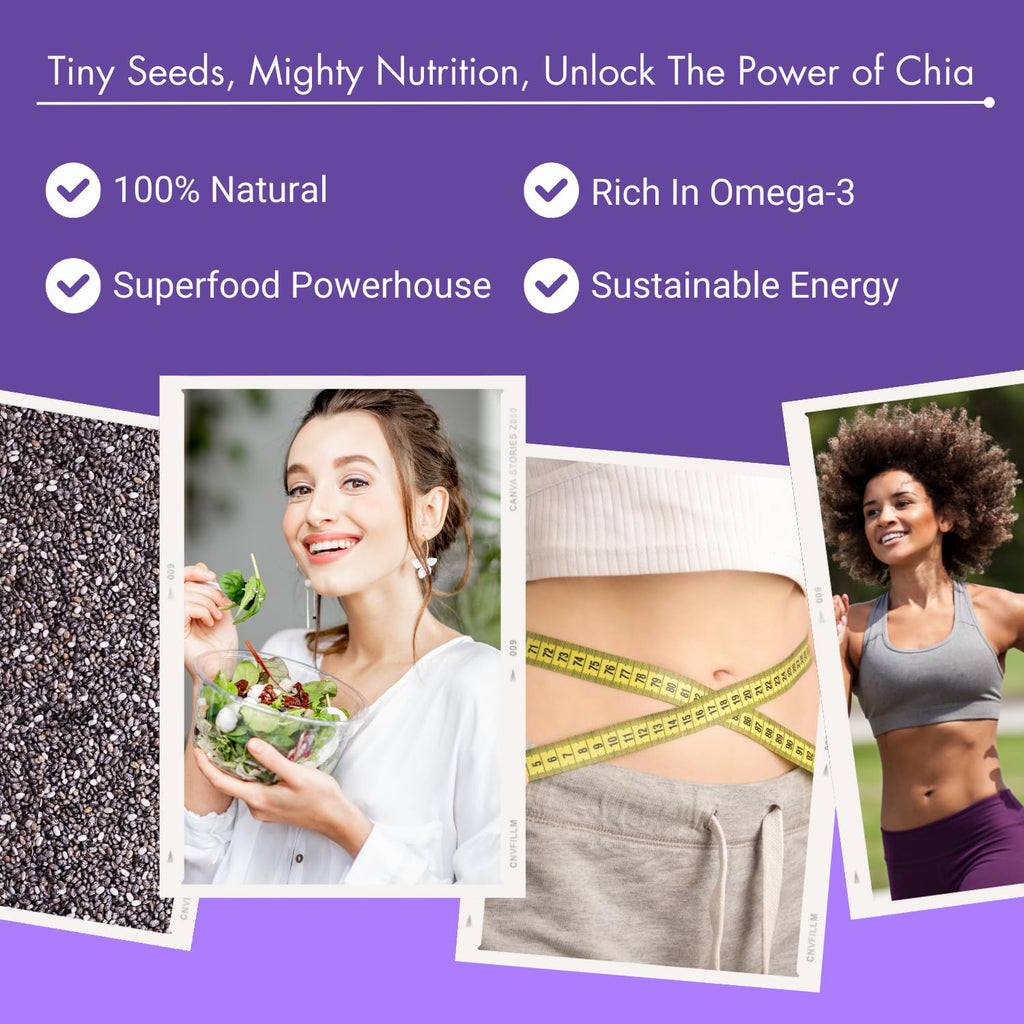 Bliss of Earth Chia Seeds 250 gm | Raw Superfood with Omega & Fiber | Natural Chia Seeds for Daily Nutrition & Wellness Support