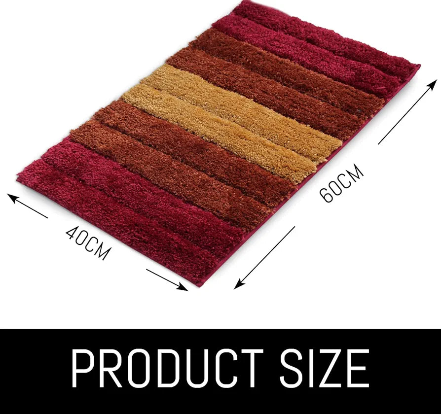 Luxe Home International Microfiber Luxe Home Bath Mat Soft Anti Slip Skid Luxury Mats  40X60 Cm  Colour Cherry
