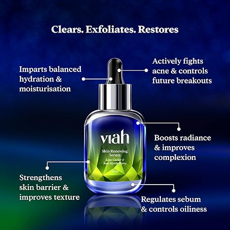 Viah Skin Renewing Serum for Acne Breakouts & Oiliness - 30 ml