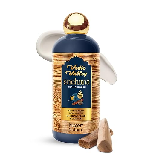 Vedic Valley Paraben Free Oud Chandan Glow Body Lotion for Women & Men - 300 ml