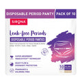 Sirona Disposable Period Panty for Girls | XL-XXL (44-52 Inch) | Pack of 10 | 360Â° Coverage for Stress Free Periods | Leakage Protection for Heavy Flow | Rash Free | Super Absorbent with Comfortable Fit