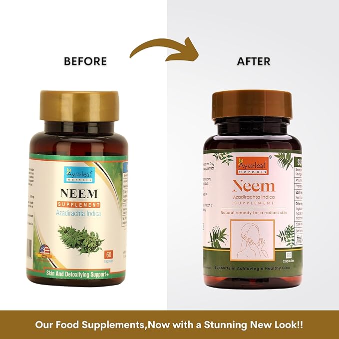 Ayurleaf Herbals Neem Capsules - 60 Caps