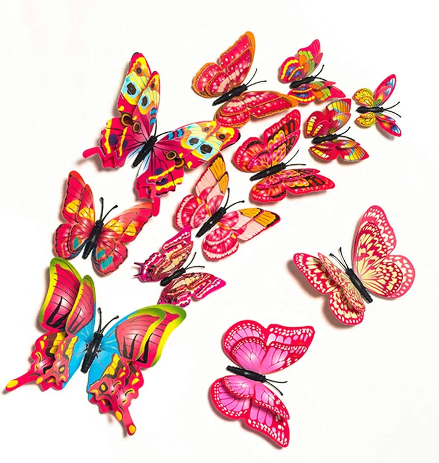 Rangoli Butterfly Wall Stick or Magnet Self Adhesive Removable PVC Design-20