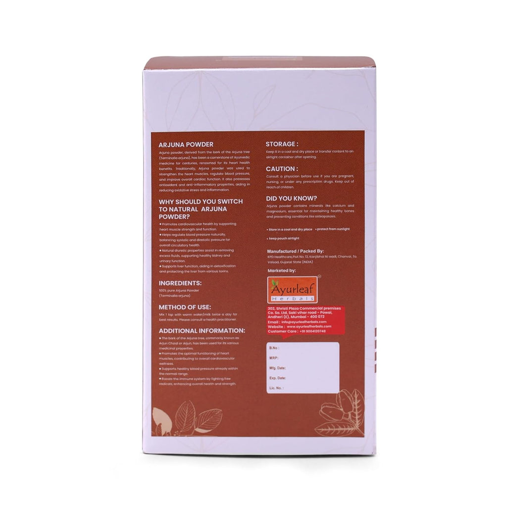 Ayurleaf Herbals Arjuna Powder - 200 Gms
