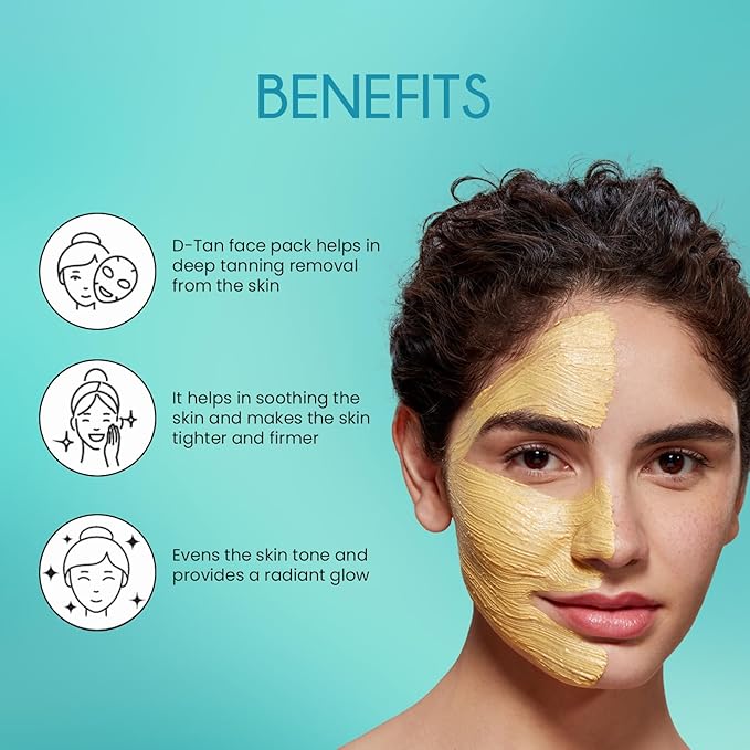 Skinora Alpha Arbutin & Kojic Acid Detan Mask | Tan Removal & Skin Brightening - 10 Gms Each | 6 Sachets