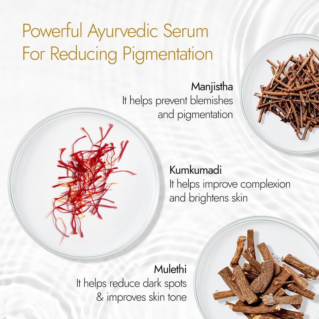 Kapiva Kumkumadi Glow Serum (30Ml) | For Brighter & Glowing Skin | Helps Reduce Dark Spots & Pigmentation