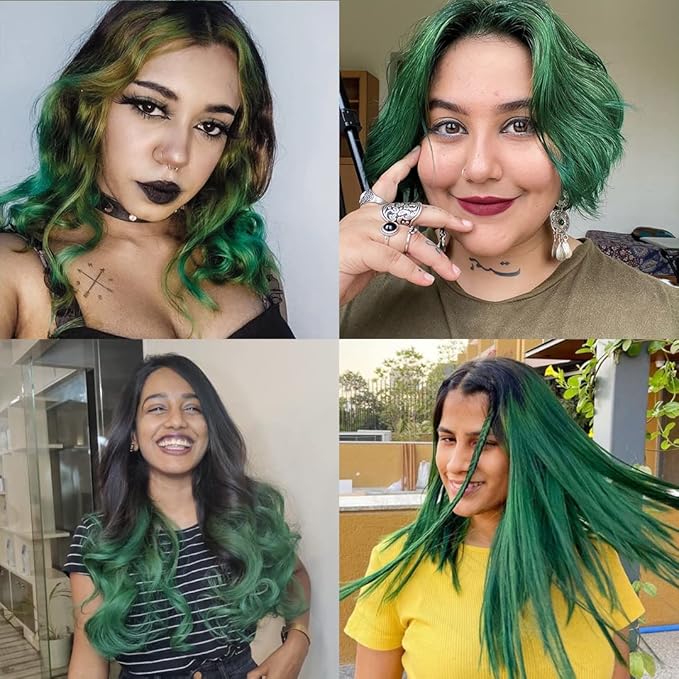 Paradyes Semi-permanent Mayeri Green Diy Conditioner Based Hair Colour - 120 Gms