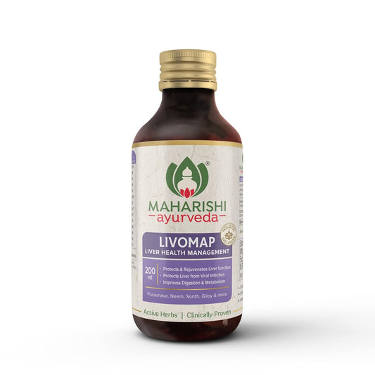 Maharishi Ayurveda Liver Care and Liver Support Supplement tonic | Livomap Syrup Protects and Rejuvenates the Liver Function | Clinically Tested | 200mL