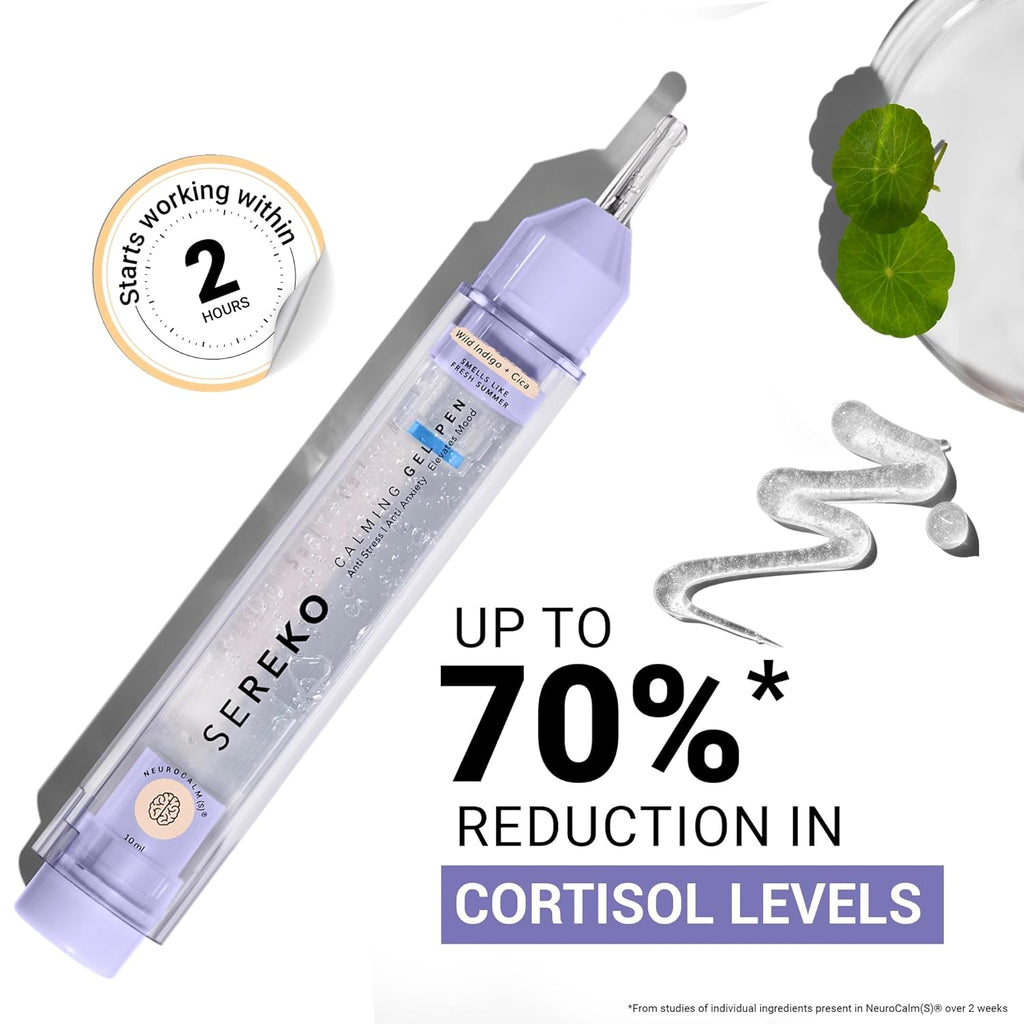 SEREKO Calming Under Eye Gel Pen for Dark Circles, Puffiness & Stress Reduction | With Niacinamide & Cica | Brightens Tired Eyes | Suitable for Men & Women | 10ml