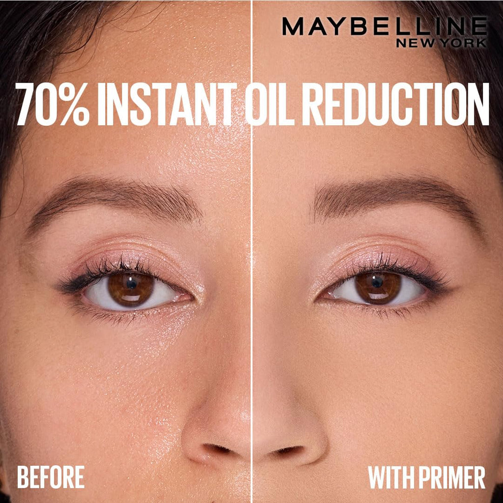 Maybelline New York Shine Stopper Primer | 3-in-1 Serum Primer for Oily Skin to Prime, Mattify, Hydrate with LHA & Salicylic Acid
