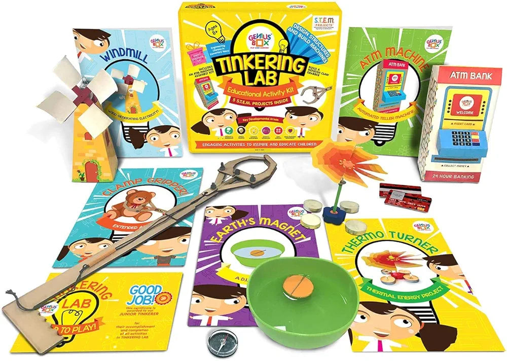 Genius Box Play some Learning Educational Toy for 8 Years and Up: Tinkering Lab DIY, Activity Kit, Experiment, Learning Kit, Educational Kit, STEM Toy