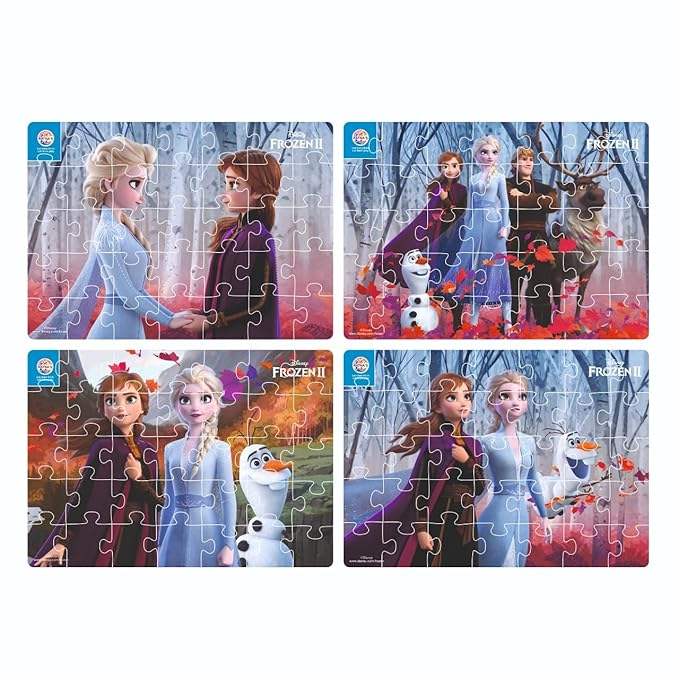 Ratna's 4 in 1 Disney Jigsaw Puzzle 140 Pieces for Kids | 4 Jigsaw Puzzles 35 Pieces Each | Frozen