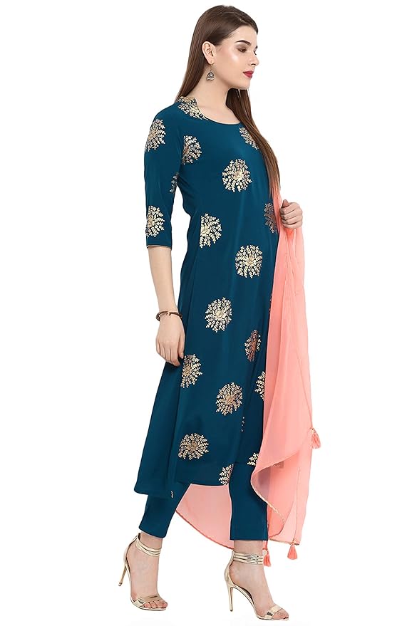 Janasya Women's Poly Crepe Salwar Suit
