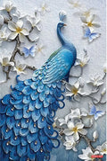 Rangoli Peacock Wall Sticker 12x18 Sheet – Elegant Self Adhesive Design-1