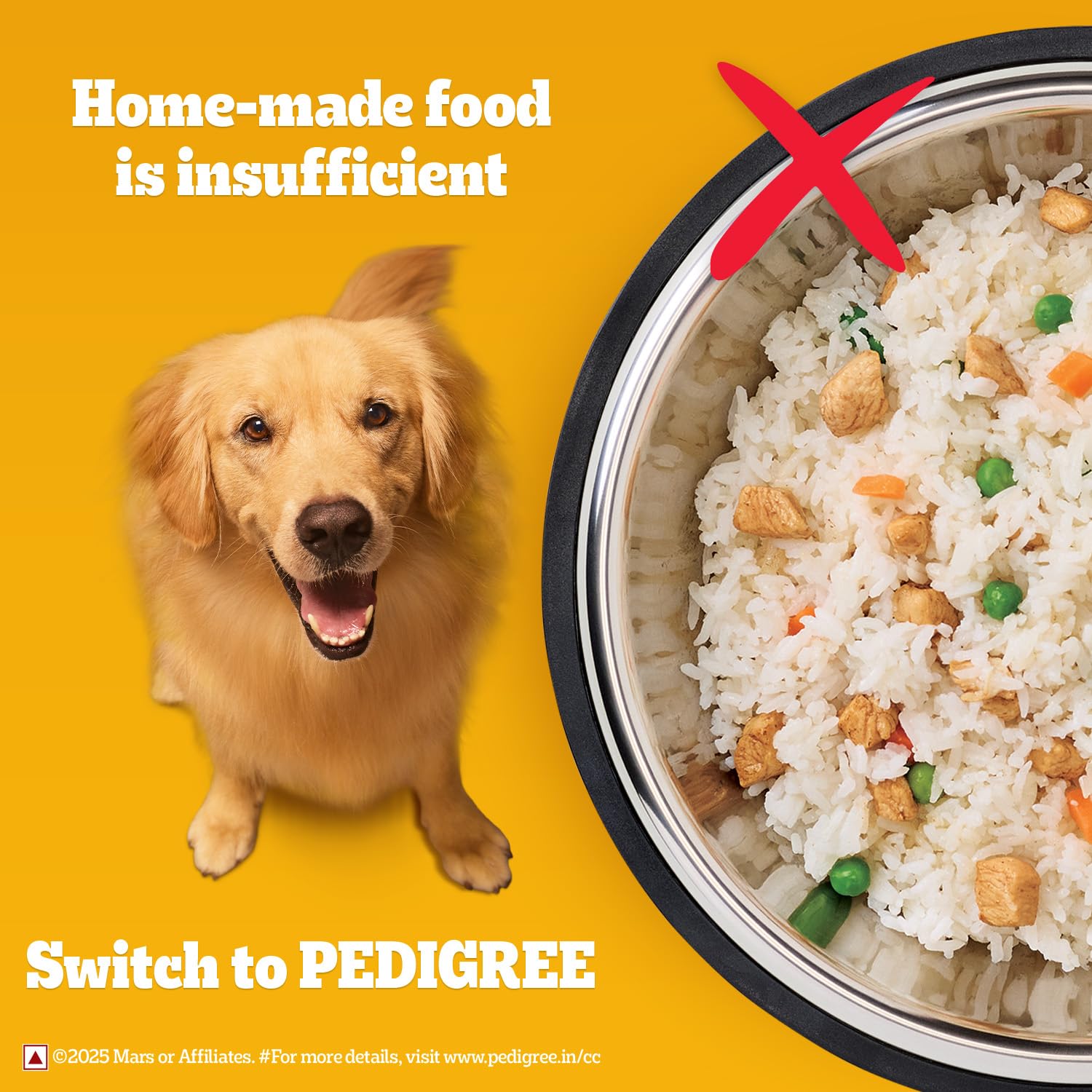 Pedigree Adult Dry Dog Food, Chicken & Vegetables, 1.2 kg, Contains 37 Essential Nutrients, 100% Complete & Balanced Food for Adult Dogs