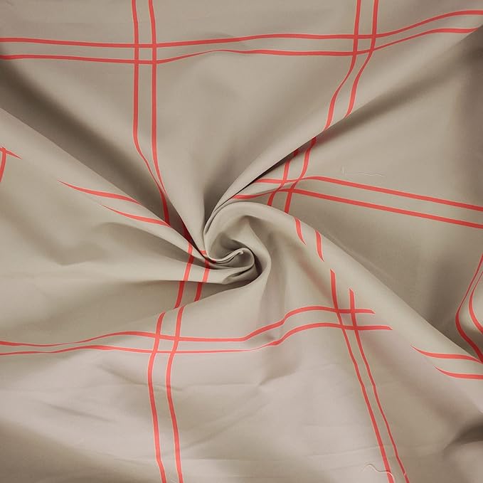 Stoa Paris Vogue Microfibre Comforter for King Size Bed with 4 Pillow Covers Colour Khaki Views Chèques