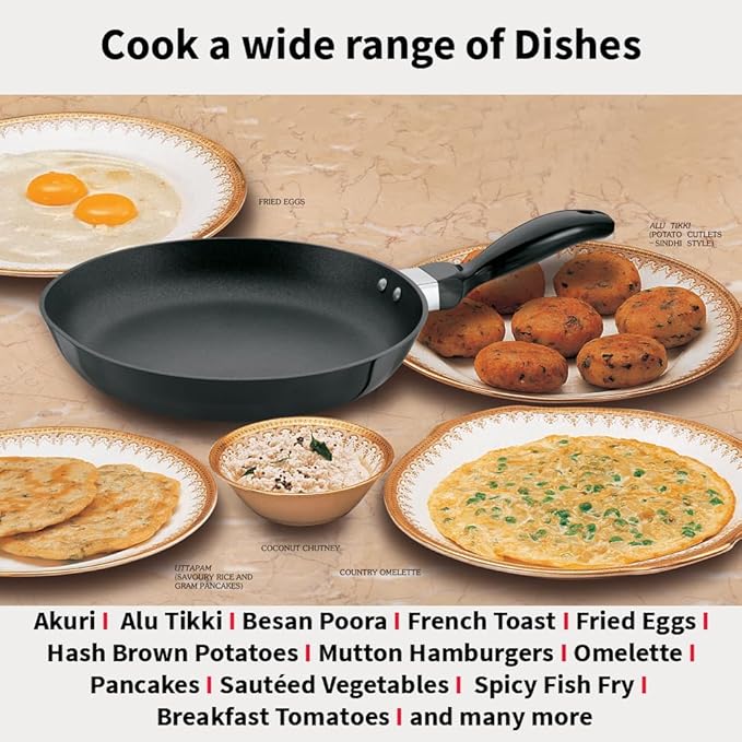 Hawkins Futura 17 cm Frying Pan, Non Stick Fry Pan, Small Frying Pan, Black