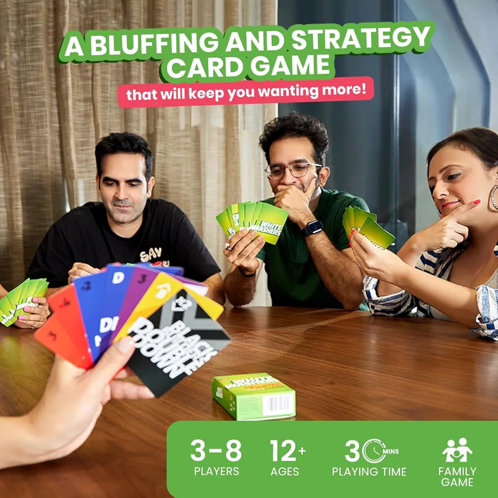 Binca Card Game - White Washers, Bluffing & Strategy Game for All Ages, Fun Family & Party Game for Teens & Adults, Perfect for Ages 12, 13, 14 & Up