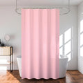 Kuber Industries Shower Curtain Bathroom Shower Curtain 8 Rings Curtain Lining Pink