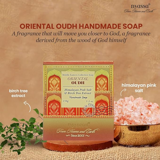 Nyassa Oriental Oudh Luxurious Handmade Natural Bathing Soap - 150 Gms