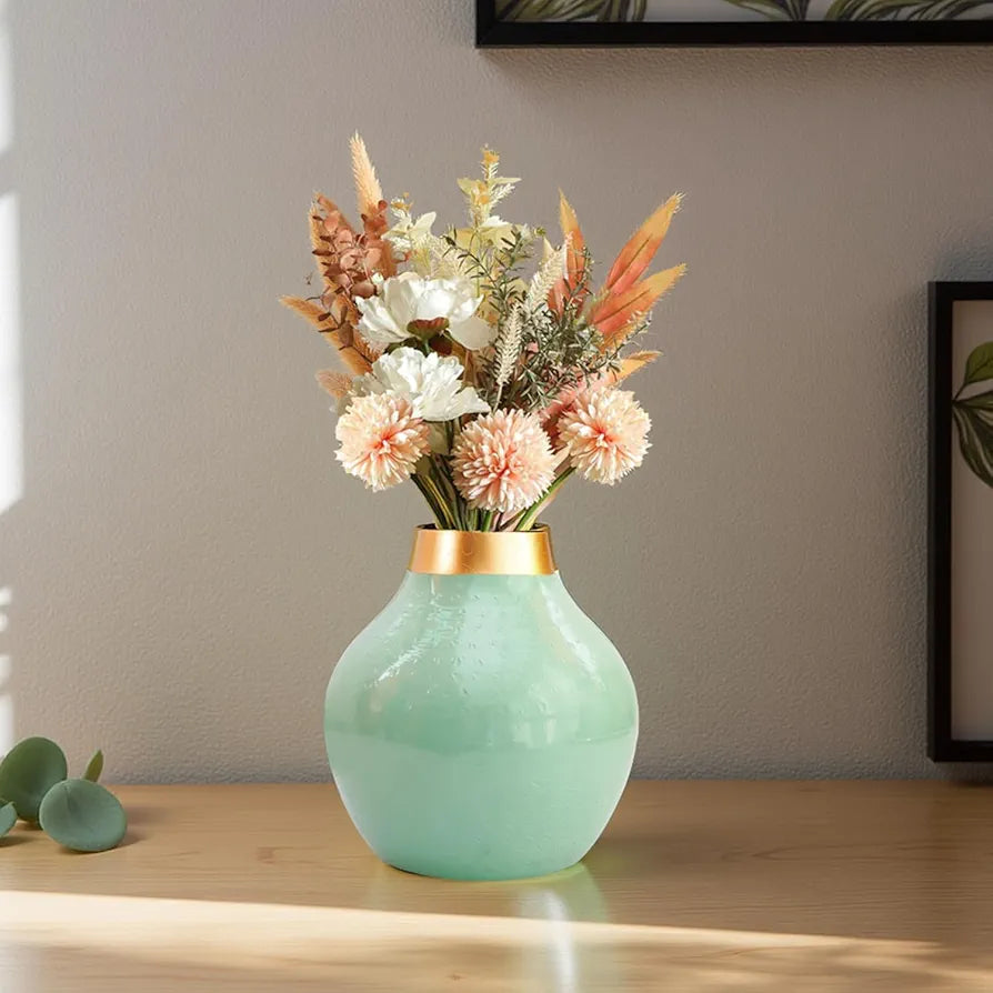 Ekhasa Unbreakable Metallic Flower Vase Aesthetic Vase