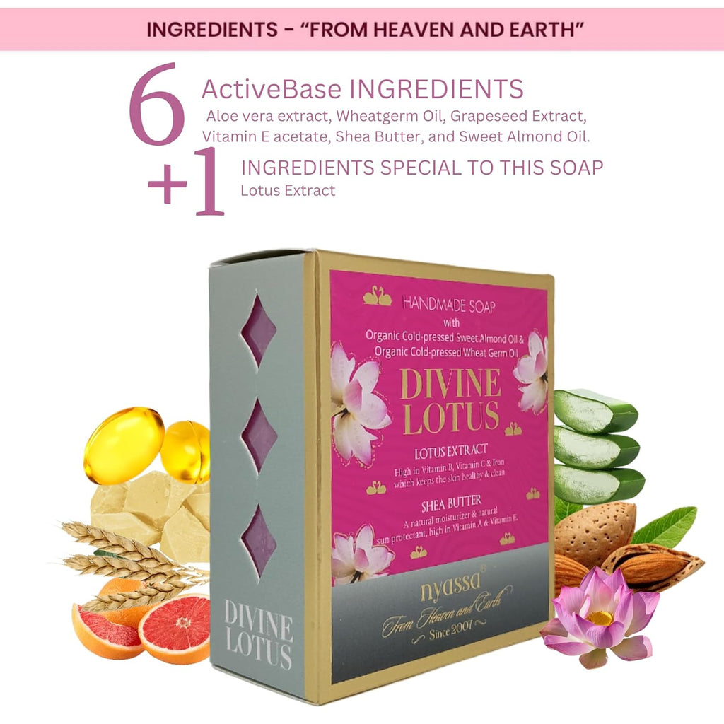 Nyassa Divine Lotus Natural Handmade Bathing Soap - 150 Gms