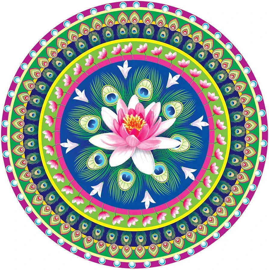 Rangoli Vinyl Wall Sticker Self-Adhesive Wall Decor Parent 2 Design-17