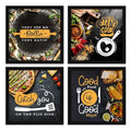 ArtX Kitchen Food Quotes Motivational Funny Wall Art Frames Multicolour Framed Posters Set of 4