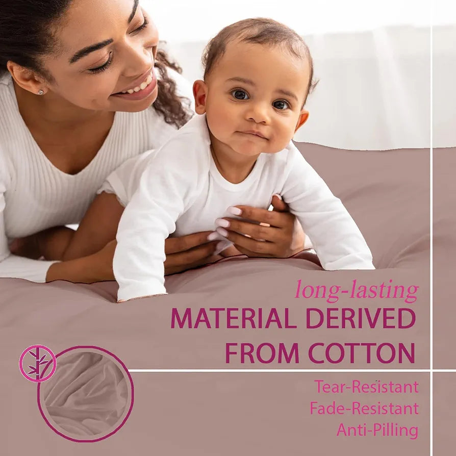Trance Home Linen Premium 300 Tc Pure 100% Cotton Solid Single Size Fitted Bedsheet with 1 Pillow Cover Colour Blush