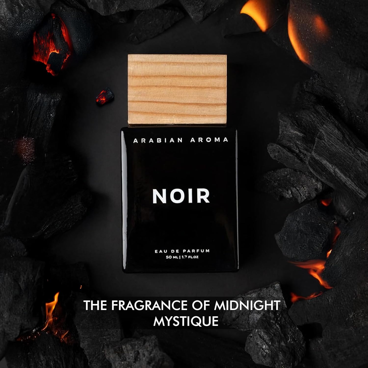 Arabian Aroma Noir Men's Perfume | Premium Perfume for Men with Long Lasting Fragrance | Amber, Rose, Saffron, and Leather Notes | Extrait De Perfume | Long Lasting Perfume for Men (50ml)