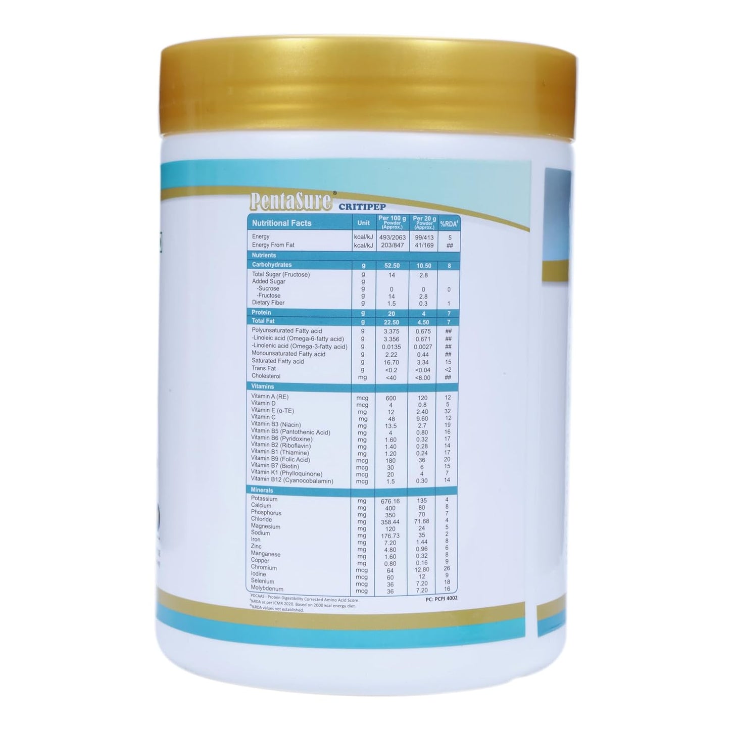 Pentasure Critipep Peptide Diet - Creamy Vanilla Flavour - 400 gms