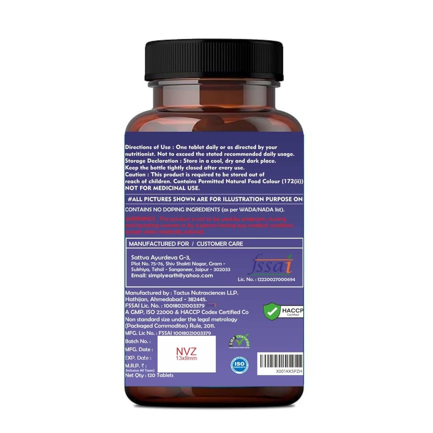Simply Earth Multivitamin For Men & Women (120 Tablets) With 7 Vital Blends and 36 Nutrients - Probiotics Vitamin C, Zinc & Biotin