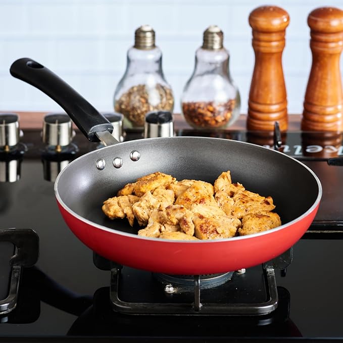 Vinod Zest Inducto Aluminium Non Stick Frypan - 20 cm | 3mm Extra Thick | 3 Layer Coating