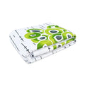 Divine Casa 120 GSM Super Soft Microfiber Cotton 3 Layer Breathable Double Bed Throw Blanket Colour Green and Grey
