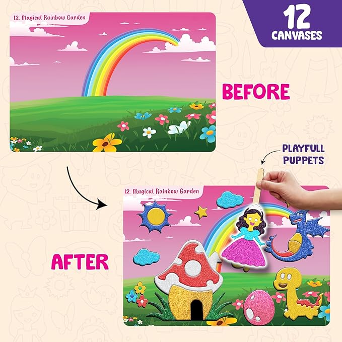 Smartivity Foil Magic Princess Fairy Tales No Mess Art for Kids Craft Kits & Supplies Diy Creative Activity