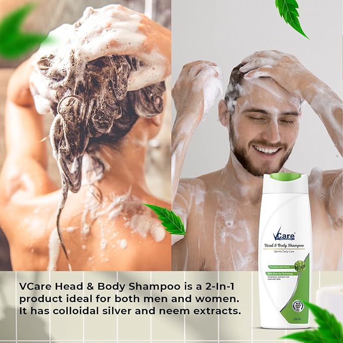 VCare Head & Body Shampoo - 200 ml (Pack of 2)