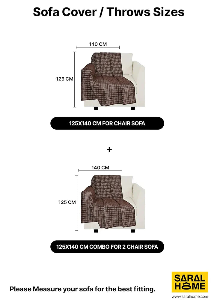 Saral Home Soft Polyester Blend Viscose Chenille Geometric Covers Grey