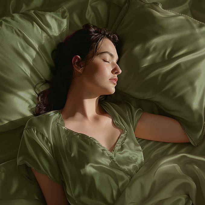 Stoa Paris Satin Solid Bedsheets For Double Bed 300Tc Premium Bedsheet With 2 Pillow Covers