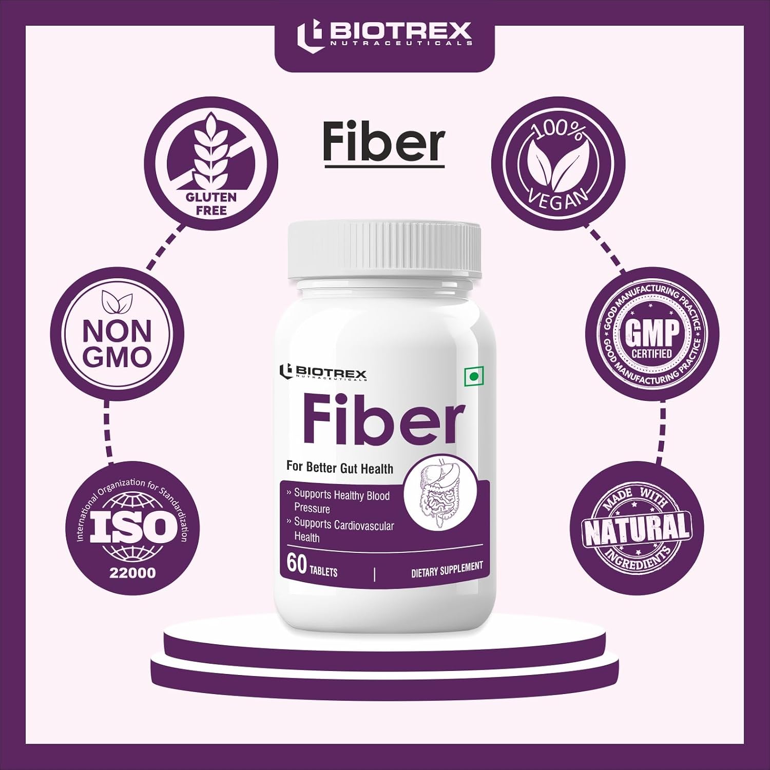 Biotrex Nutraceuticals Fiber - 60 Tablets