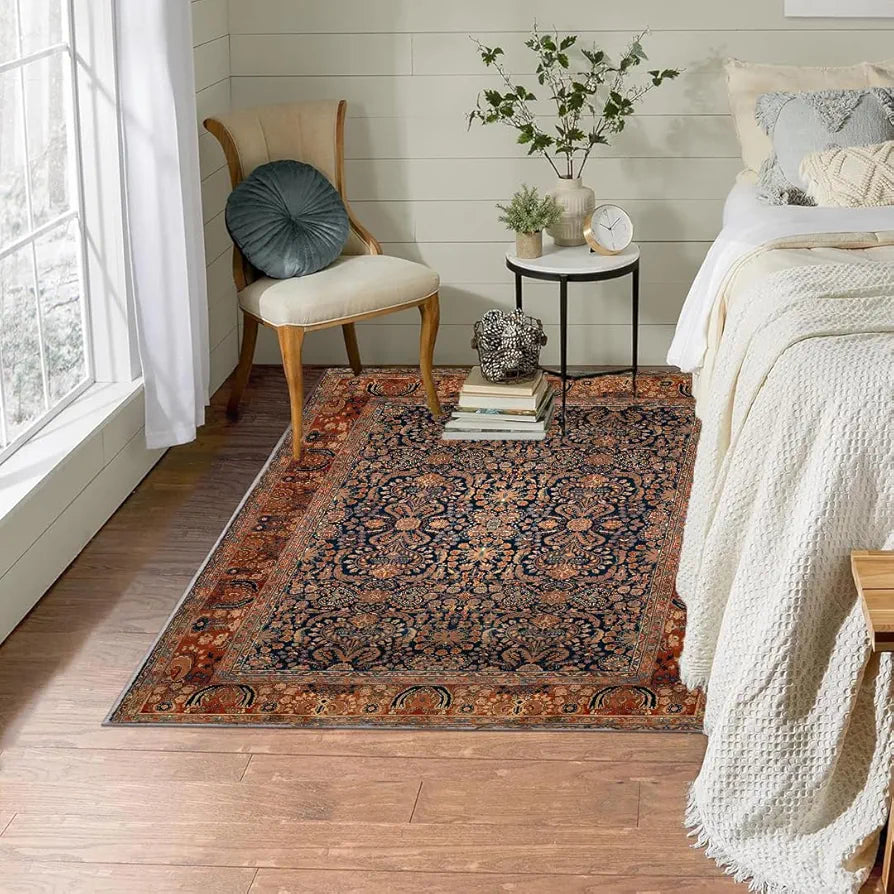 Ishro Home 3d Jet Multi Printed Carpet Rug Runner And Carpets For Bedroom Colour Rustique Night  5x7 Feet