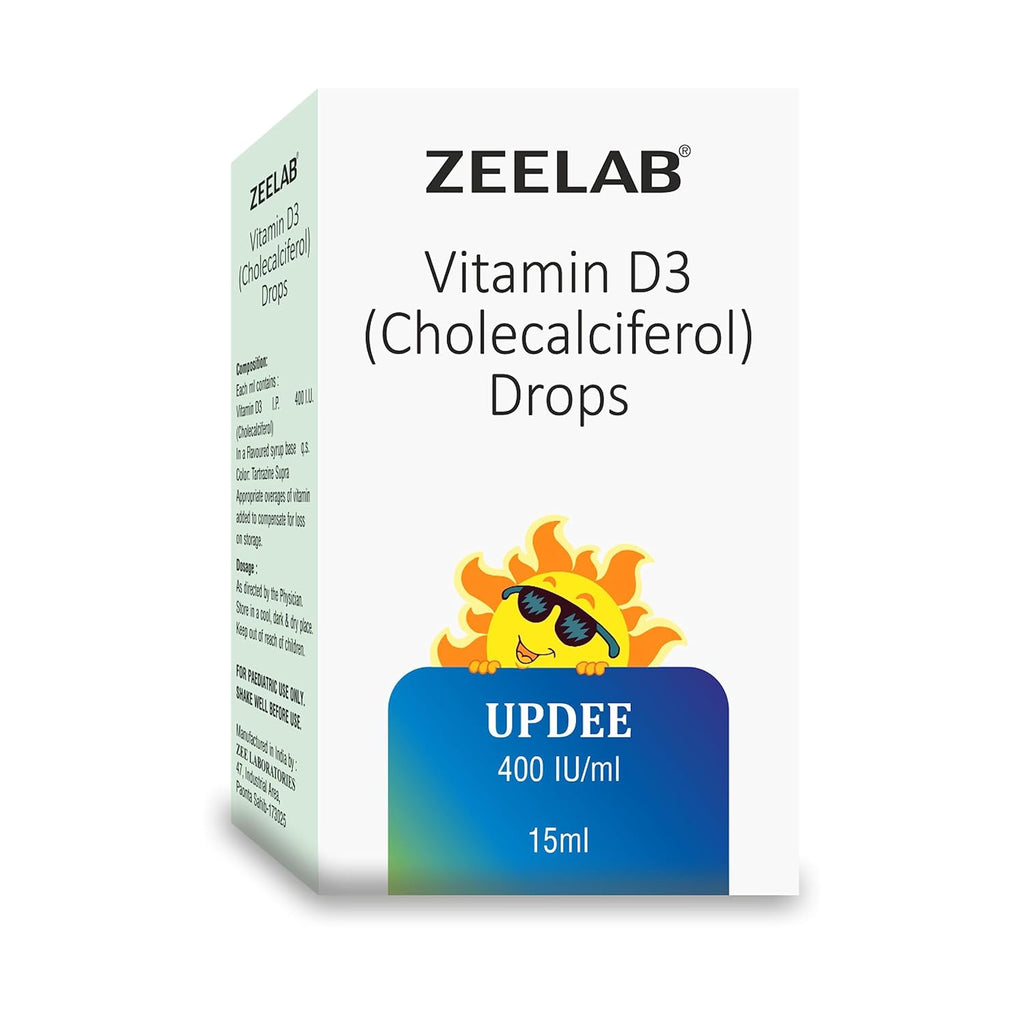 Zeelab Updee Drops 400 IU/ml | Vitamin D3 (Cholecalciferol) Drops - 15ml
