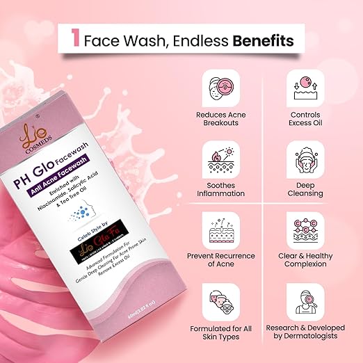 Lio Cosmeds Anti-Acne Facewash for Deep Cleansing 0.5% Salicylic Acid - 60 ml