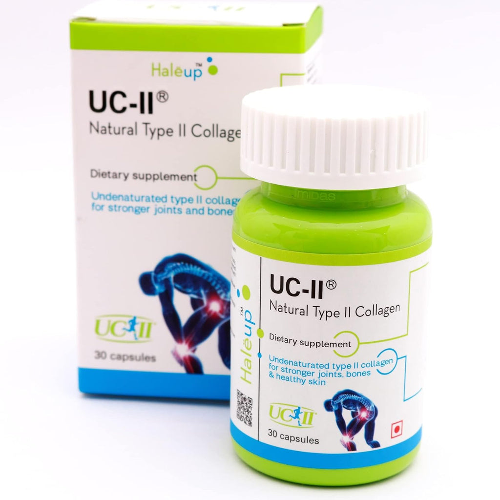 Haleup UC-II® Inc USA, Undenatured Natural Type II Collagen, 40mg, Clinically Researched for Joint Health || Strength || Flexibility || Mobility