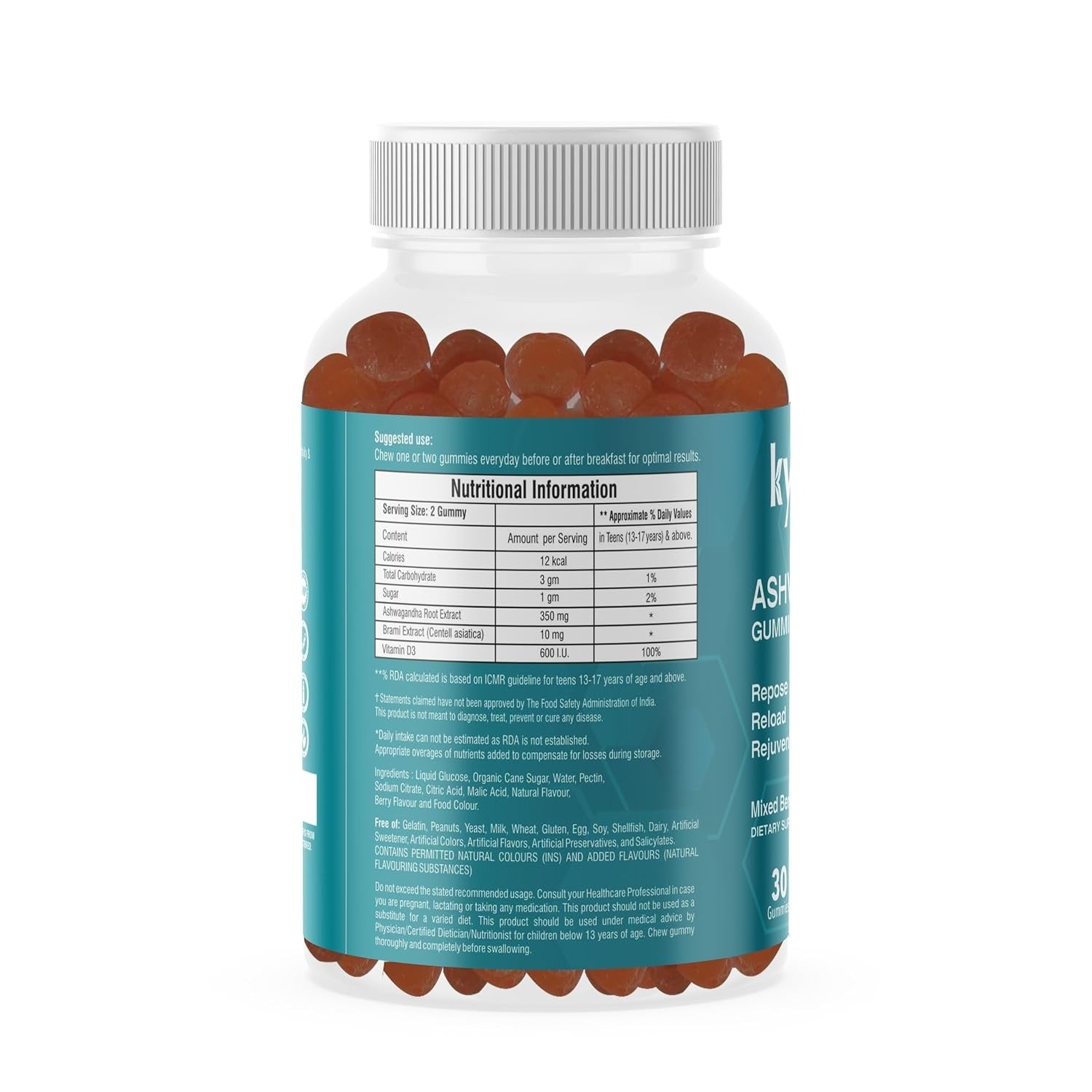 Kyore Nutritions Ashwagandha Gummies - 30(Pack of 2)