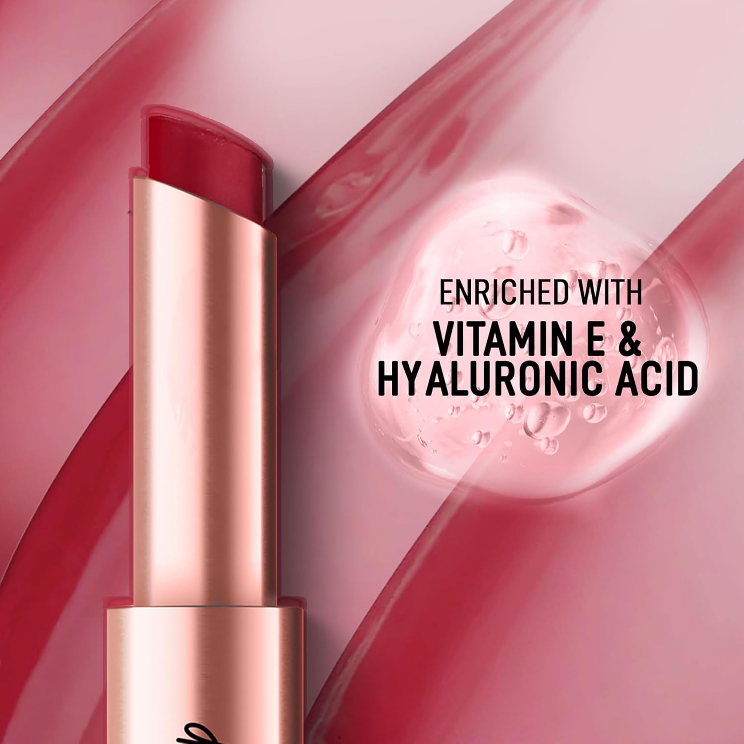 RENEE Lip Drip Glossy Lip Balm- Crimson Charm, High Shine, Lightweight & Long Lasting, Soft & Supple, Easy Glide Formula, Rich Pigment, Non-Sticky, Non-Drying, Hyaluronic Acid & Vitamin E Infused 2.3g