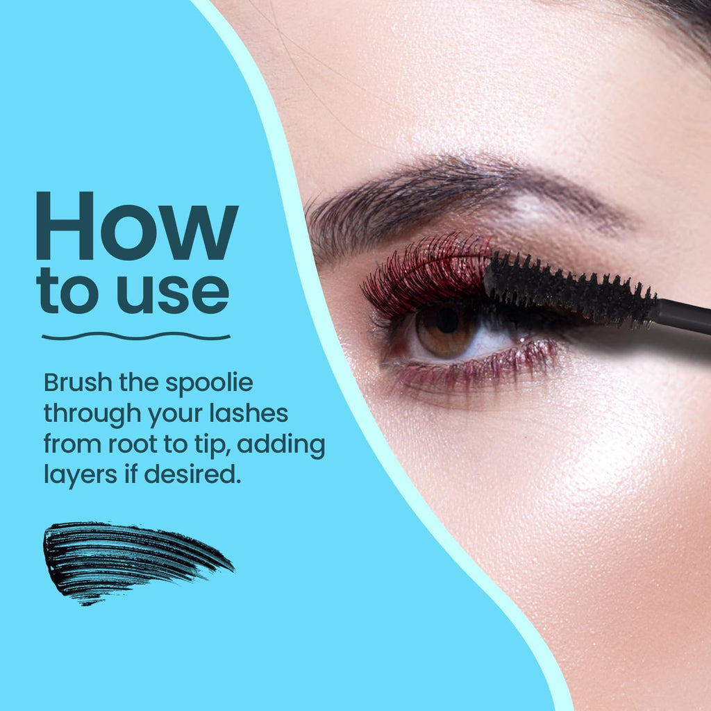 Swiss Beauty Waterproof Volumizing Colour Play Mascara | With Jojoba oil and Vitamin B5 | 6ml, Shade- Blue